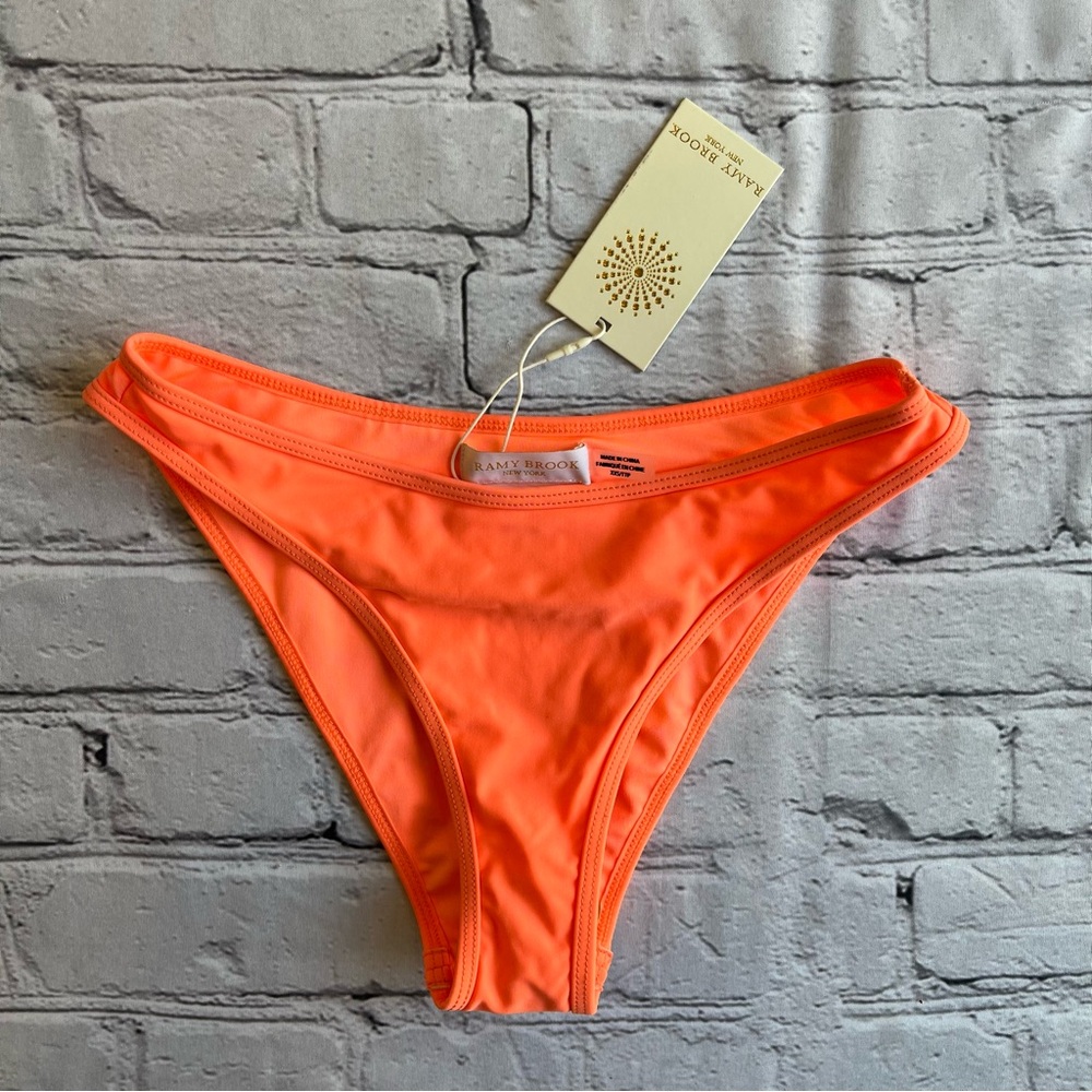 Ramy Brook New York Bikini Bottom Neon Orange Swim Suit Brand New XXS NWT